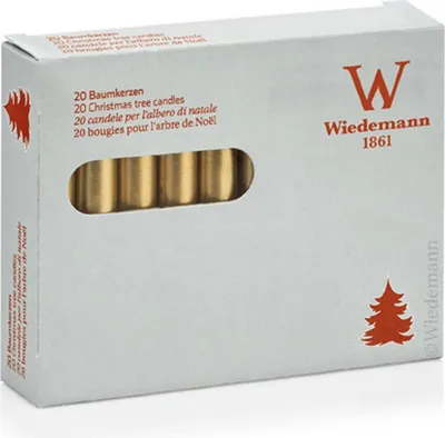 Produktbild von Baumkerzen Gold 96 x Ø 13 mm, 20 Stück