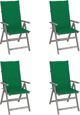 Produktbild von Hochlehner Verstellbar 4 Stk. mit Auflagen Massivholz Akazie