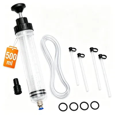Productafbeelding van Olieafzuigpomp - 500 ml - Met slang - Vloeistofniveau-indicator