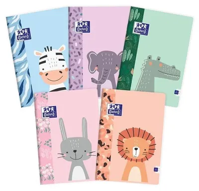 Produktbild von Packung A4-Hefte, 32 Seiten, 3-linig, bunt, Oxford Kids, 10er-Pack – Oxford Art Pap
