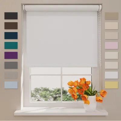 Produktbild von DTCH® Verdunkelungsrollo 190 x 275 cm Weiß, Größen von 40 bis 240 Breite, Ohne Bohren möglich