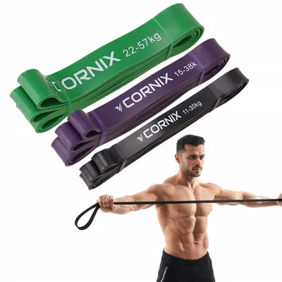 Produktbild von Cornix Power Band Set 3x Widerstandsbänder 11-57 kg für Training
