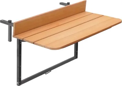 Produktbild von Klappbarer Balkon- und Terrassentisch, platzsparend, Holzeffekt Teak, Look Out