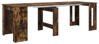 Image de Table à dîner 240 x 85 x 75 cm Bois d'ingénierie Chêne fumé