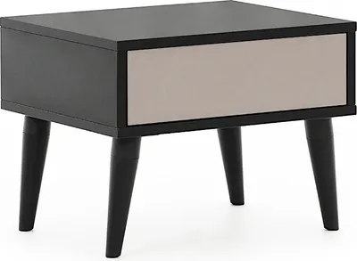 Image de Table de nuit noire avec tiroir Meubles de chambre à coucher Meubles haut de gamme