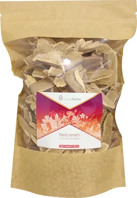 Obrázok produktu pre Červená huba reishi, nakrájaná na plátky (250 g)
