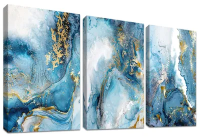 Productafbeelding van Canvas schilderij 120 x 60 cm, 3 panelen, houten lijst, voor woonkamer