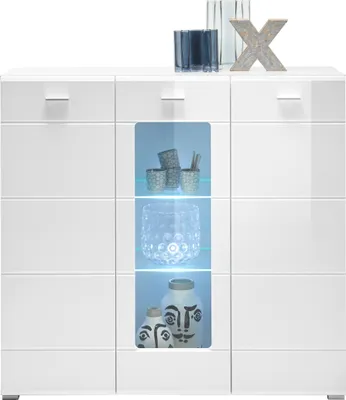 Produktbild von Highboard >Ella< in Weiß - 120x112x42cm (BxHxT)