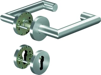 Produktbild von Rosettengarnitur CORE8907 8mm / 6501 / 6612 PZ ER Edelstahl ER rund PZ DIN links / rechts D/D
