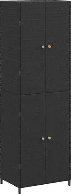 Obrázek produktu pro vidaXL Zahradní skříň černá 59x40x180 cm Poly ratan