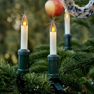 Produktbild von Lichterkette Weihnachtsbaum LED Filament mit Flammeneffekt, außen 15 teilig,  Germany, Schaftkerzen 845617