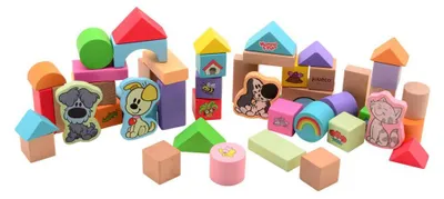 Image de Woezel & Pip - Houten Blokken in Ton 50st.