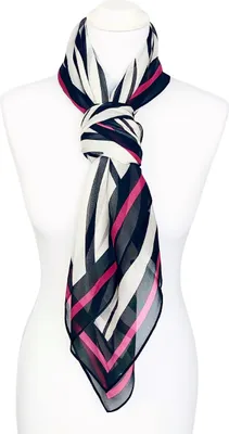 Produktbild von TINITEX Seidentuch Halstuch Zebra pink Seide 110x110 cm