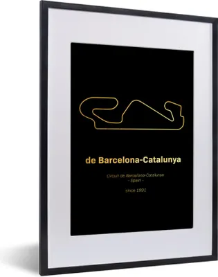 Produktbild von MuchoWow® Gerahmtes Poster Formel 1 - Rennstrecke - Barcelona 30x40 cm - Poster mit Schwarzem Bilderrahmen Wandposter Rahmen Foto Bilder - Wandposter Schlafzimmer