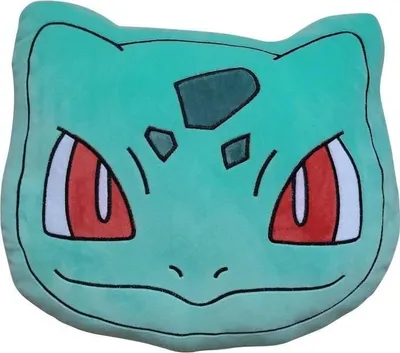 Immagine prodotto di Cuscino Premium 3D - POKEMON - Faccia di Bulbasaur - Microfibra - 40 cm