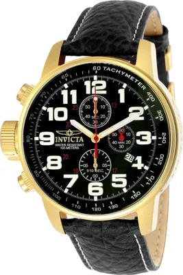 Obrázek produktu pro Invicta I-Force 3330 Pánské Hodinky - Quartz Hnutí - Nerezová Ocel s Černým Ciferníkem - 46 mm