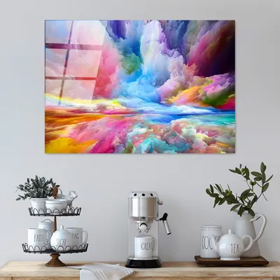 Produktbild von Wallity, UV-223 70 x 100, Dekorative Malerei aus gehärtetem Glas, 100 % gehärtetes Glas, Mehrfarbig, 70 x 100 cm