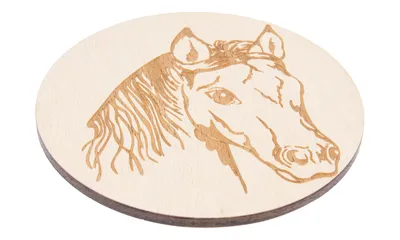 Immagine prodotto di Sottobicchiere per bevande Holzspielerei cavallo naturale set da 4