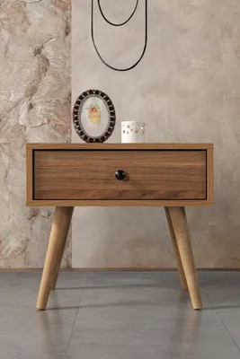 Productafbeelding van Skye Decor, nachtkastje van hoge kwaliteit (3 stuks), walnoot, 55 x 49 x 55 | 100% melamine