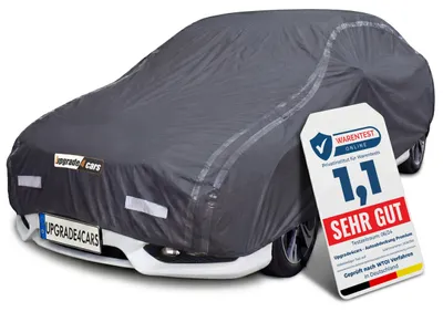 Produktbild von Upgrade4cars Autoabdeckung Outdoor Vollgarage Wasserdicht Version 2026 | Auto Abdeckplane Komplett für alle Jahreszeiten | Autoplane Universal Pkw - XS (375x172x120 cm) – Größe 1.Pkw-XS (375x172x120 c