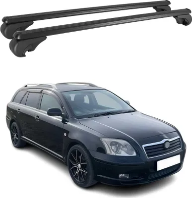 Produktbild von Dachträger für Toyota Avensis 2003-2008 Gepäckträger Grundträger Alu Schwarz 2x