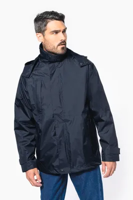 Immagine prodotto di Kariban Uomo Parka Giacca Invernale Cappotto Giacca da Campo Giacca Outdoor Calda, taglia:L, colore:Nero