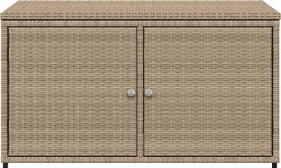 vidaXL Zahradní skříňka béžová 110x55x60,5 cm Poly ratan
