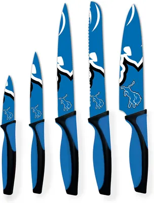 Produktbild von NFL Detroit Lions Küchenmesser 5-teilig Set Football Messer Set Barbecue