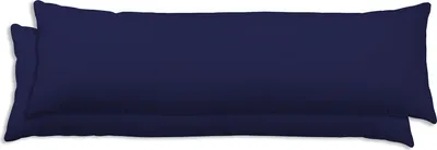 Produktbild von 2er Set Seitenschläferkissen Bezug 40x145 cm navy blau Uni Kissenbezug Baumwolle