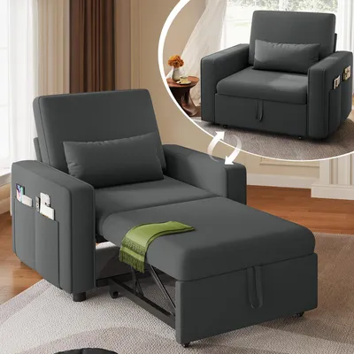 Image de YITAHOME : fauteuil convertible 3-en-1, canapé-lit 5 positions, dimensions 192 x 88 cm, convertible