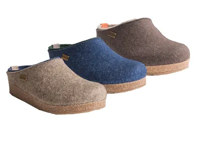 Produktbild von Haflinger Damen Herren Hausschuh Pantoffel Wolle Grizzly Kris 711056, Größe:46 EU, Farbe:Beige