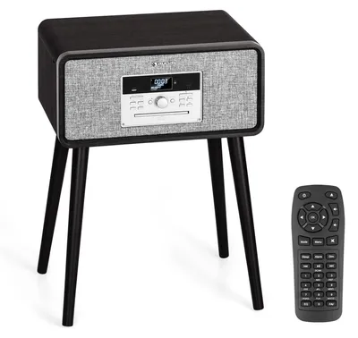 Produktbild von Auna Plattenspieler mit Lautsprecher, CD Player & USB Plattenspieler mit Bluetooth & DAB+/FM Radio, Retro Schallplattenspieler mit Beinen, MP3 & Fernbedienung, Vinyl-Plattenspieler für Schallplatten