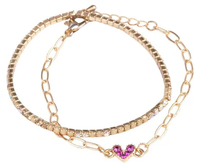 Image de Ensemble de bracelets « Boutique Chic Linked with Love » - 2 pièces