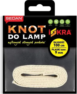 Zdjęcie produktu dla Knot do lamp naftowych 9mm POLSKI płaski