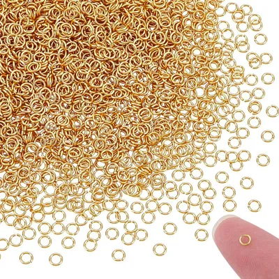 2000 vergoldete Verbindungsringe, Messing, 3,2 mm, DIY-Schmuck