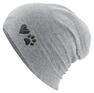 Produktbild von Huuraa Beanie Herz Tapse Heather Grey One Size Baumwolle und Elasthan Mütze Geschenkidee