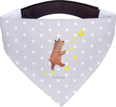 Produktbild von Mr. & Mrs. Panda Hunde Halstuch Bär Träume - Grau Pastell - Geschenk, Träumen, Für, Hund, Teddy, Hunde-Halstuch, Traum, Tuch, Traumdeutung