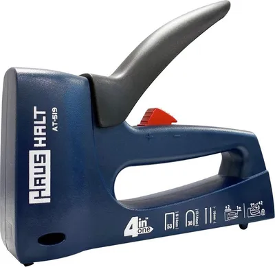 Produktbild von Blauer Handtacker AT-519 für Klammertyp 36, 53, Klammerlänge 8-14 mm