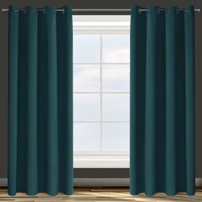 Produktbild von Eurofirany 396262, Durchscheinend, Türkis, Einfarbig, Polyester, Öse, 210 g/m²