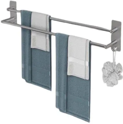 Obrázek produktu pro Držák na ručníky z nerezové oceli do koupelny a kuchyně – 80 cm