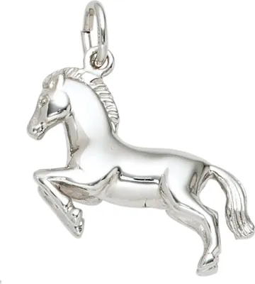 Produktbild von Anhänger Pferd aus 925 Silber Sterlingsilber rhodiniert Halsschmuck