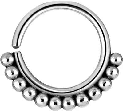Produktbild von Karisma Open Nasen Piercing Annealed Ring Edelstahl 316L Lippe Hoop Nasenring Kettenkugel 0,8mm - 8mm