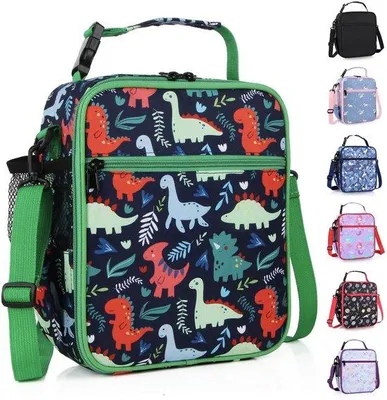 Image de Sac isotherme de pique-nique pour enfants, sac isotherme de pique-nique avec bandoulière réglable, pour enfants, femmes, hommes, école, travail