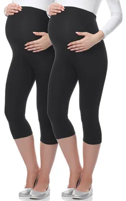 Produktbild von Be Mammy 3/4 Umstandsleggings aus Viskose BE-03 2er Pack (Schwarz/Schwarz, L)