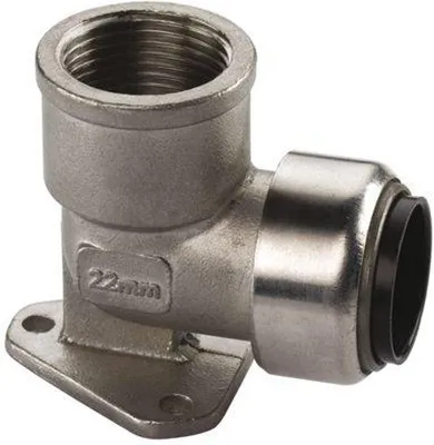 Produktbild von Edelstahl Steckfitting Tectite Wandscheibe 15 mm - 1/2' DVGW