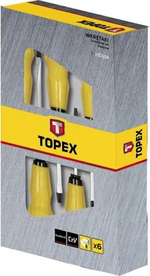 Produktbild von Topex-Schraubendreher-Set 6 Stück schlagfest, extra gehärtet