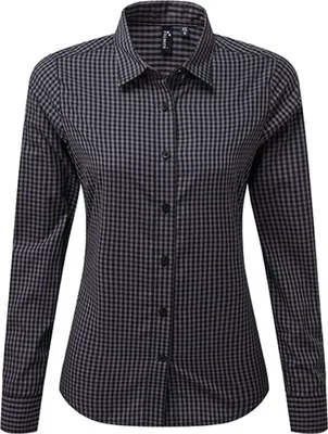 Image de Premier Workwear Chemise à manches longues à carreaux Maxton pour femmes