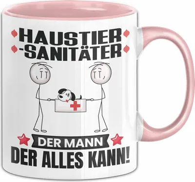 Produktbild von Haustiersanitäter Tasse Geschenk für Haustiersanitäter Der Mann Der Alles Kann Geschenkidee zum Geburtstag (Rosa)