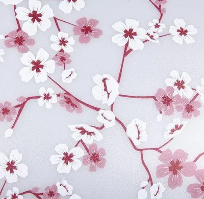 Productafbeelding van Privacyfolie met kersenbloemmotief - Zelfklevende glasdecoratiefolie, 45 cm x 1,5 meter