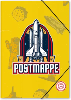 Produktbild von itenga Postmappe Gummizugmappe  A4 Motiv Weltraum